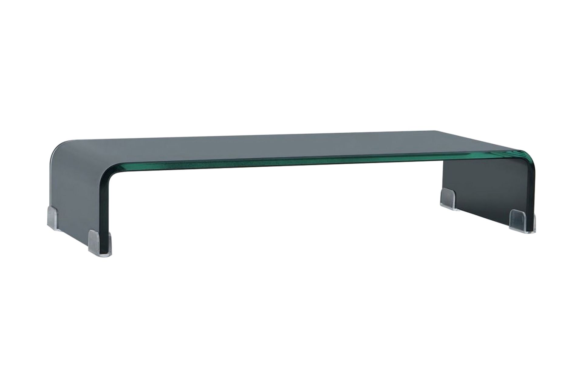 TV-benk glass svart 60x25x11 cm - Svart - Møbler - Mediamøbel & tv møbel - TV-hylle