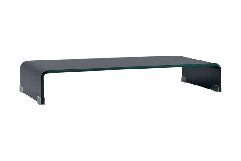 TV-benk glass svart 80x30x13 cm - Svart - Møbler - Mediamøbel & tv møbel - TV-hylle