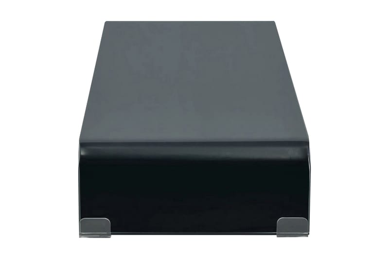 TV-benk glass svart 80x30x13 cm - Svart - Møbler - Mediamøbel & tv møbel - TV-hylle