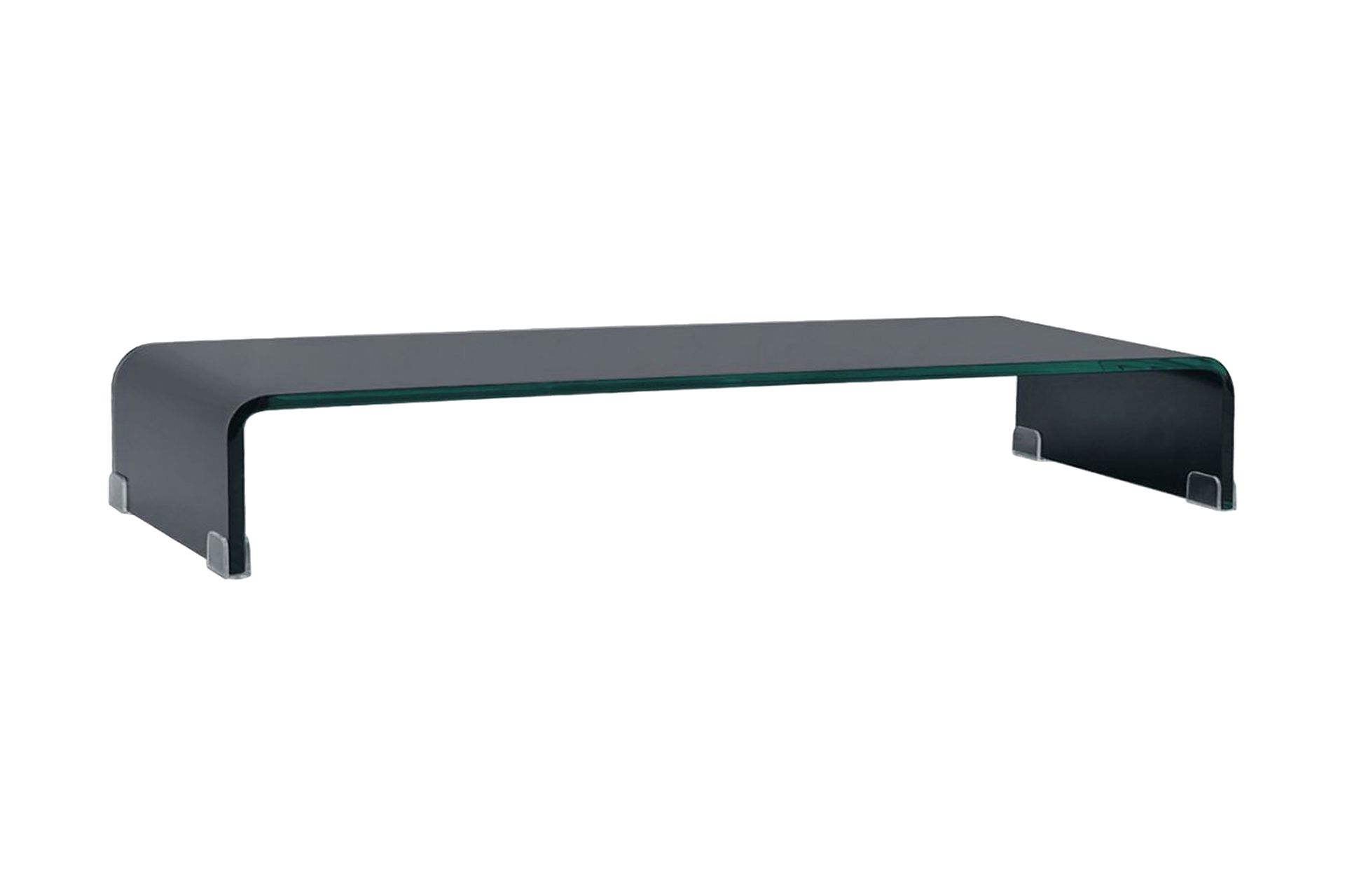 TV-benk glass svart 90x30x13 cm - Svart - Møbler - Mediamøbel & tv møbel - TV-hylle