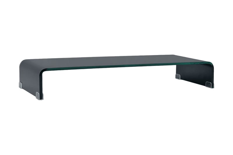 TV-benk glass svart 90x30x13 cm - Svart - Møbler - Mediamøbel & tv møbel - TV-hylle