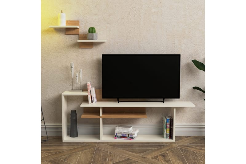 Andifli Tv-møbelsett 140x53,6 cm - Hvit - TV-møbelsett