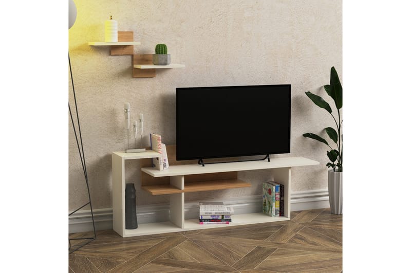 Andifli Tv-møbelsett 140x53,6 cm - Hvit - TV-møbelsett