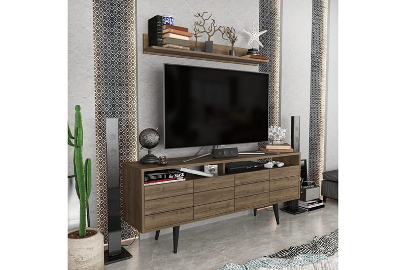 Andifli Tv-møbelsett 160x64,5 cm - Brun - TV-møbelsett