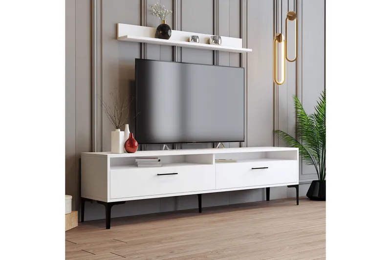 Andifli Tv-møbelsett 180x47 cm - Hvit - Møbler - Mediamøbel & tv møbel - TV-møbelsett