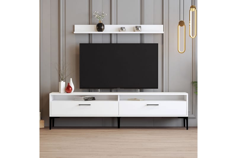 Andifli Tv-møbelsett 180x47 cm - Hvit - Møbler - Mediamøbel & tv møbel - TV-møbelsett