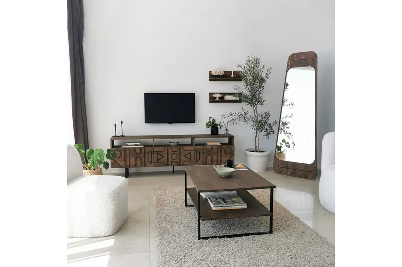 Andifli Tv-møbelsett 50x15 cm - Brun - Møbler - Mediamøbel & tv møbel - TV-møbelsett