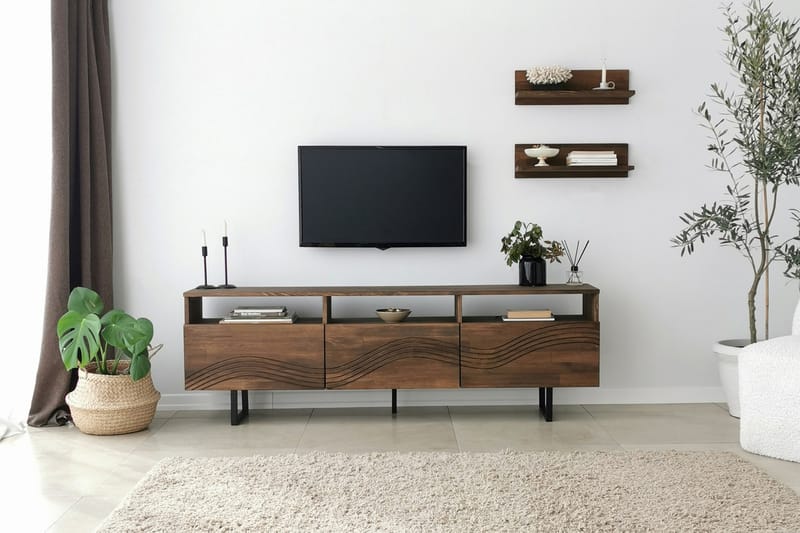 Andifli Tv-møbelsett 50x15 cm - Brun - Møbler - Mediamøbel & tv møbel - TV-møbelsett