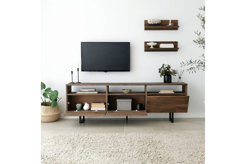 Andifli Tv-møbelsett 50x15 cm - Brun - Møbler - Mediamøbel & tv møbel - TV-møbelsett