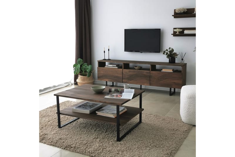 Andifli Tv-møbelsett 50x15 cm - Brun - Møbler - Mediamøbel & tv møbel - TV-møbelsett