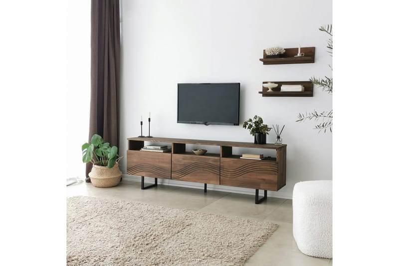 Andifli Tv-møbelsett 50x15 cm - Brun - Møbler - Mediamøbel & tv møbel - TV-møbelsett
