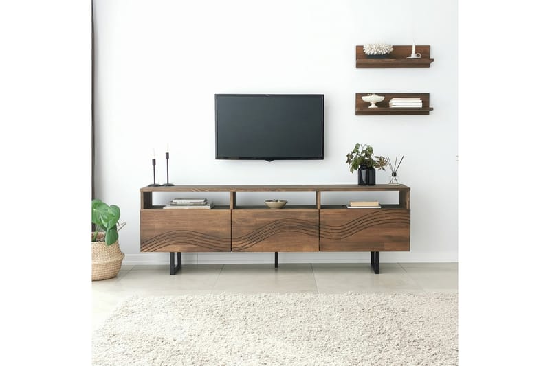 Andifli Tv-møbelsett 50x15 cm - Brun - Møbler - Mediamøbel & tv møbel - TV-møbelsett