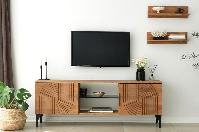 Andifli Tv-møbelsett 50x15 cm - Brun - TV-møbelsett