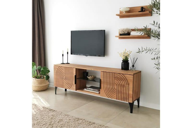 Andifli Tv-møbelsett 50x15 cm - Brun - TV-møbelsett