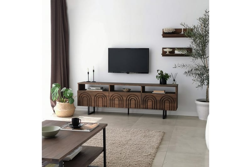 Andifli Tv-møbelsett 50x15 cm - Brun - Møbler - Mediamøbel & tv møbel - TV-møbelsett