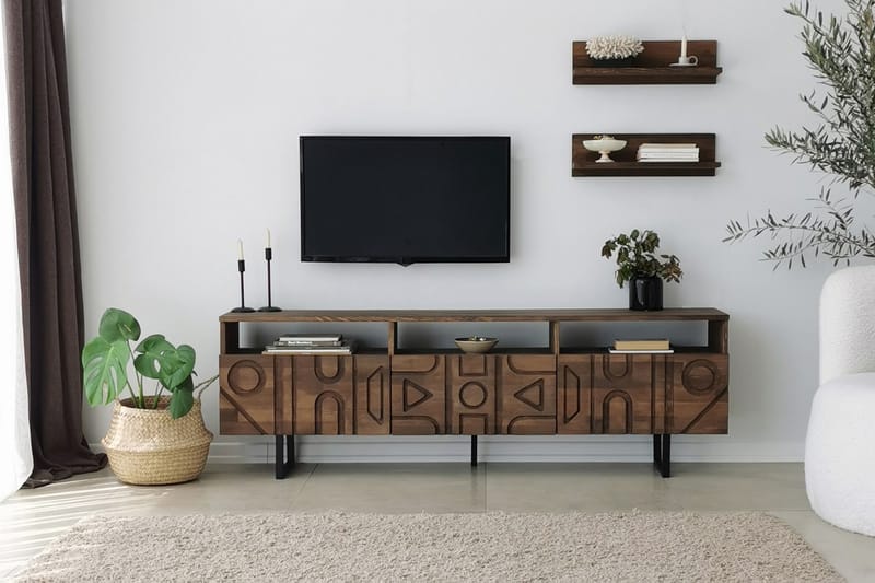 Andifli Tv-møbelsett 50x15 cm - Brun - Møbler - Mediamøbel & tv møbel - TV-møbelsett