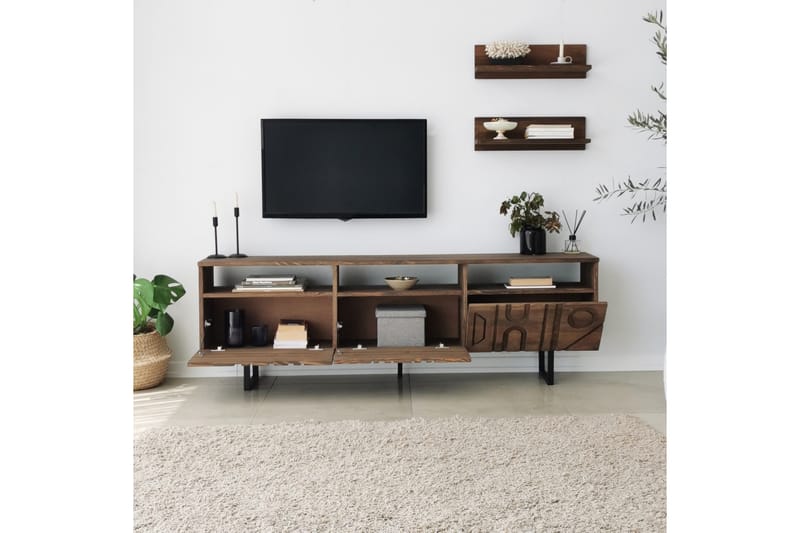 Andifli Tv-møbelsett 50x15 cm - Brun - Møbler - Mediamøbel & tv møbel - TV-møbelsett