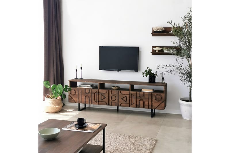 Andifli Tv-møbelsett 50x15 cm - Brun - TV-møbelsett