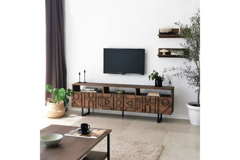 Andifli Tv-møbelsett 50x15 cm - Brun - Møbler - Mediamøbel & tv møbel - TV-møbelsett