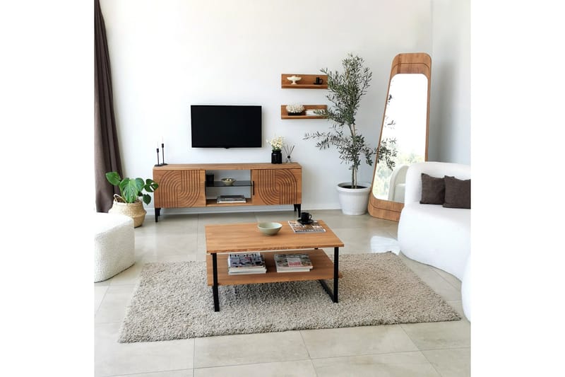 Andifli Tv-møbelsett 50x15 cm - Brun - Møbler - Mediamøbel & tv møbel - TV-møbelsett