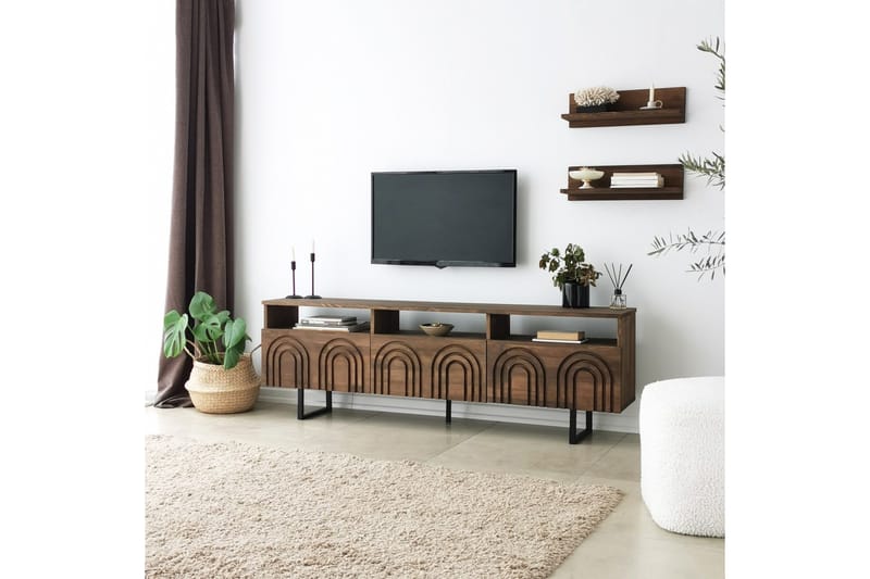 Andifli Tv-møbelsett 50x15 cm - Brun - Møbler - Mediamøbel & tv møbel - TV-møbelsett