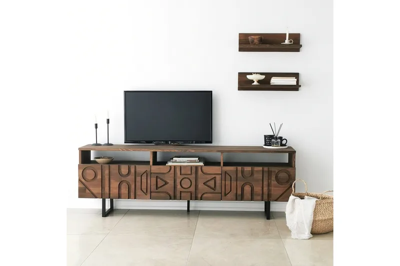 Andifli Tv-møbelsett 50x15 cm - Brun - Møbler - Mediamøbel & tv møbel - TV-møbelsett