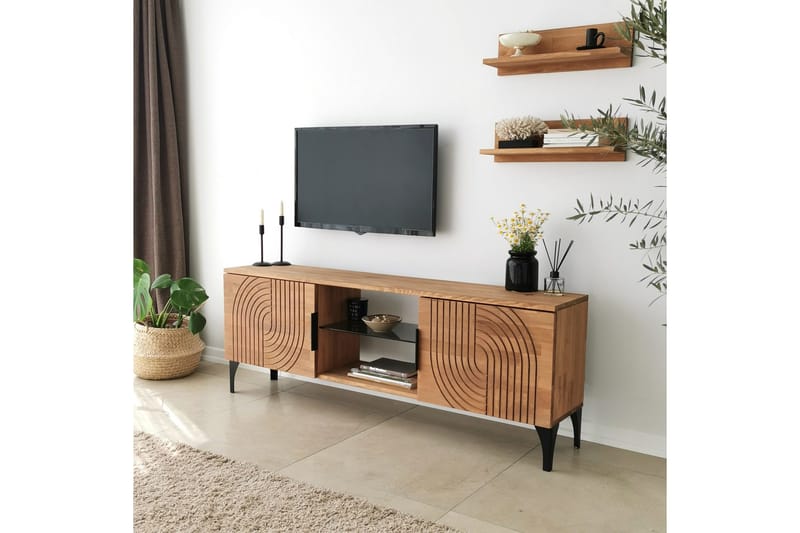 Andifli Tv-møbelsett 50x15 cm - Brun - Møbler - Mediamøbel & tv møbel - TV-møbelsett