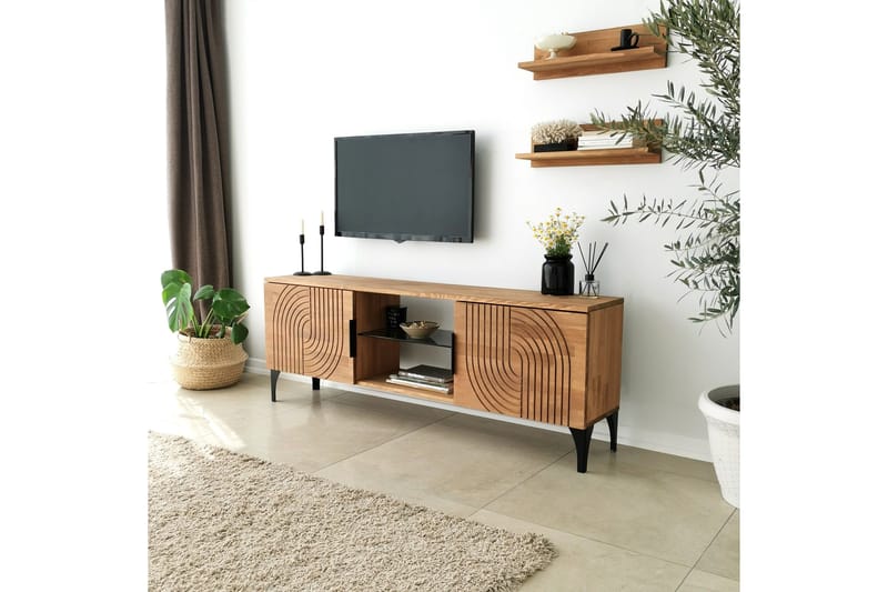 Andifli Tv-møbelsett 50x15 cm - Brun - Møbler - Mediamøbel & tv møbel - TV-møbelsett