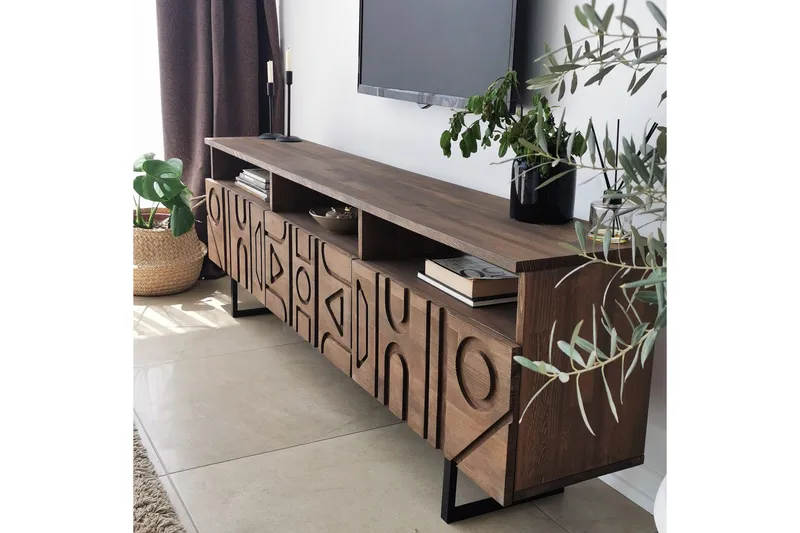 Andifli Tv-møbelsett 50x15 cm - Brun - Møbler - Mediamøbel & tv møbel - TV-møbelsett