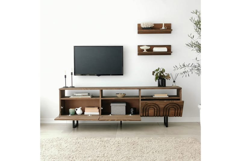 Andifli Tv-møbelsett 50x15 cm - Brun - Møbler - Mediamøbel & tv møbel - TV-møbelsett