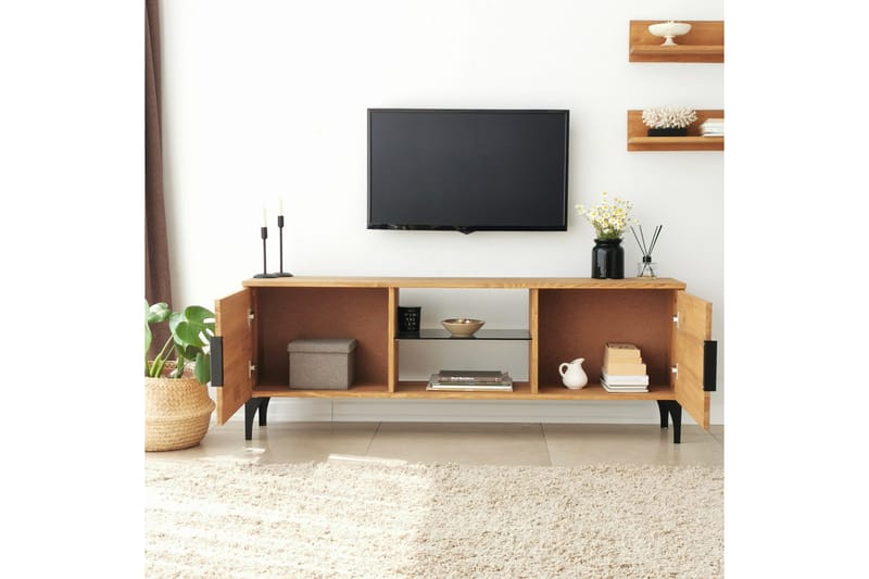Andifli Tv-møbelsett 50x15 cm - Brun - Møbler - Mediamøbel & tv møbel - TV-møbelsett