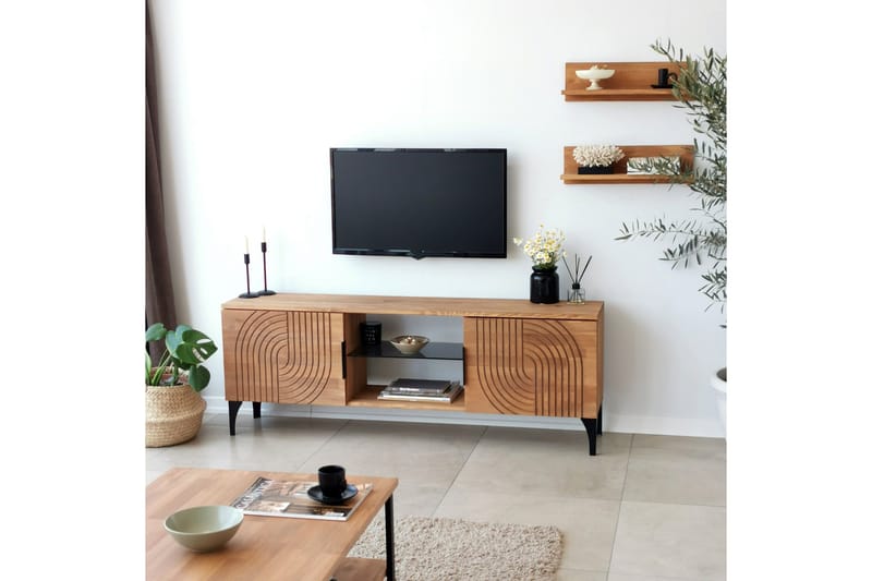Andifli Tv-møbelsett 50x15 cm - Brun - Møbler - Mediamøbel & tv møbel - TV-møbelsett