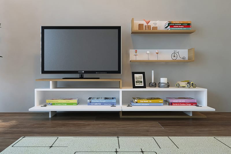 Ayaze TV-benk - Hvit - Møbler - Mediamøbel & tv møbel - TV-møbelsett