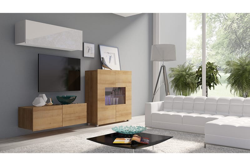 Calabrini TV-møbel - Beige / Grå - Møbler - Mediamøbel & tv møbel - TV-møbelsett