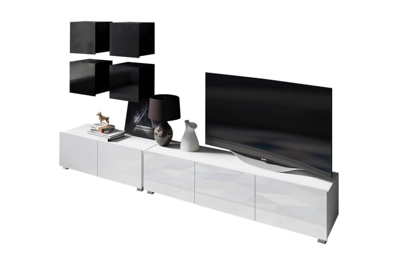 Calabrini TV-møbel - Grå / Hvit - Møbler - Mediamøbel & tv møbel - TV-møbelsett