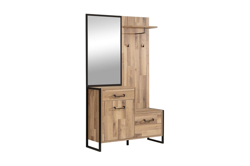 Carnais TV-Møbelsett 114 cm - Brun/Grå - Møbler - Mediamøbel & tv møbel - TV-møbelsett