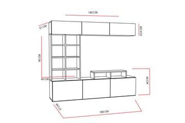 Decorotika Mediaoppbevaring - Møbler - Mediamøbel & tv møbel - TV-møbelsett
