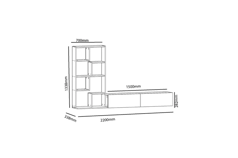 Decorotika TV-benk - Møbler - Mediamøbel & tv møbel - TV-møbelsett