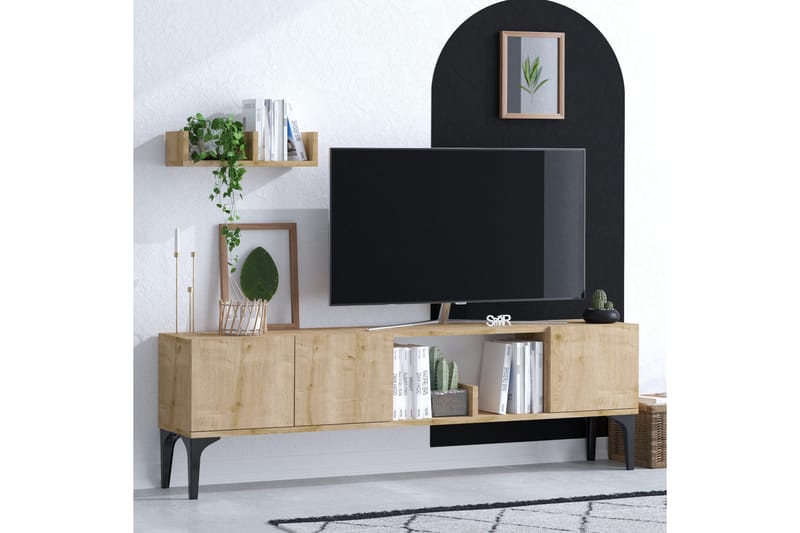 Desgrar Tv-möbelset 150x47 cm - Blå - TV-møbelsett