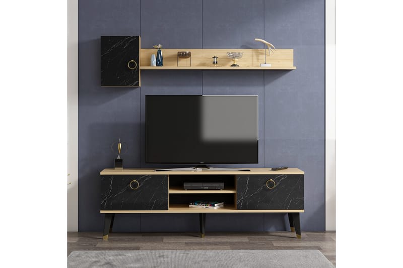 Desgrar Tv-möbelset 150x50 cm - Blå - TV-møbelsett