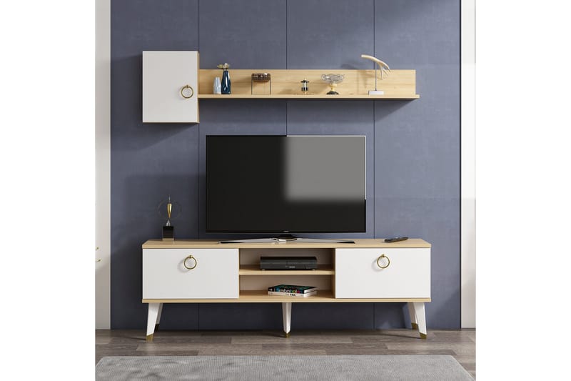 Desgrar Tv-möbelset 150x50 cm - Blå - TV-møbelsett