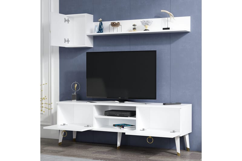Desgrar Tv-möbelset 150x50 cm - Hvit - TV-møbelsett