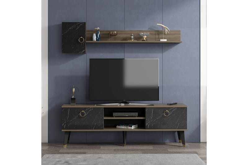 Desgrar Tv-möbelset 150x50 cm - Svart - TV-møbelsett