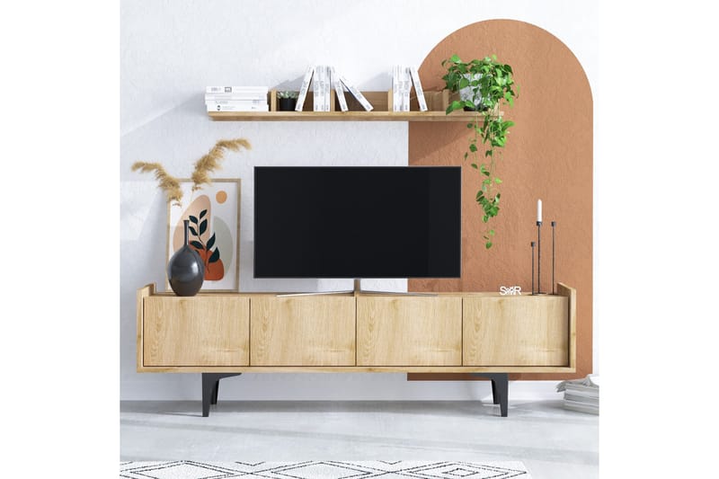 Desgrar Tv-möbelset 150x57 cm - Blå - Møbler - Mediamøbel & tv møbel - TV-møbelsett