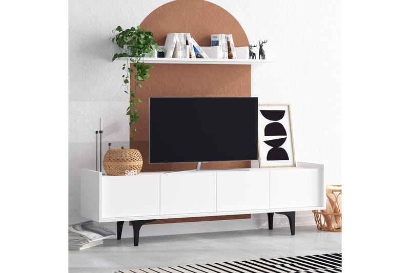 Desgrar Tv-möbelset 150x57 cm - Hvit - TV-møbelsett