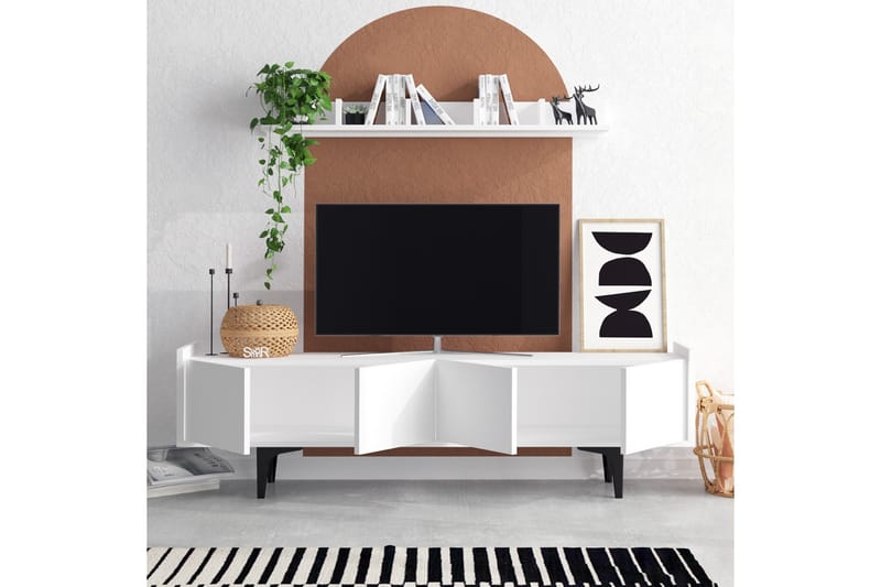 Desgrar Tv-möbelset 150x57 cm - Hvit - TV-møbelsett