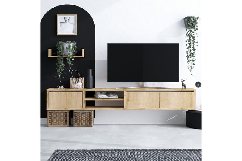 Desgrar Tv-möbelset 180x25 cm - Blå - TV-møbelsett