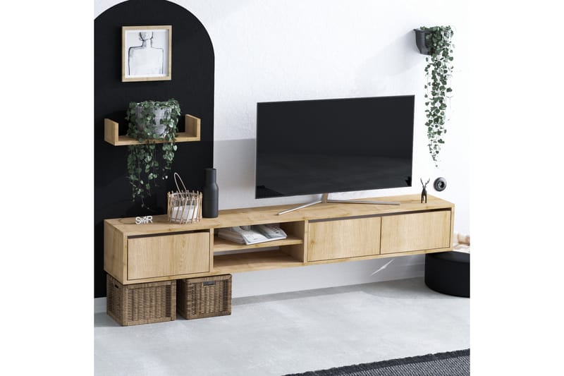 Desgrar Tv-möbelset 180x25 cm - Blå - TV-møbelsett