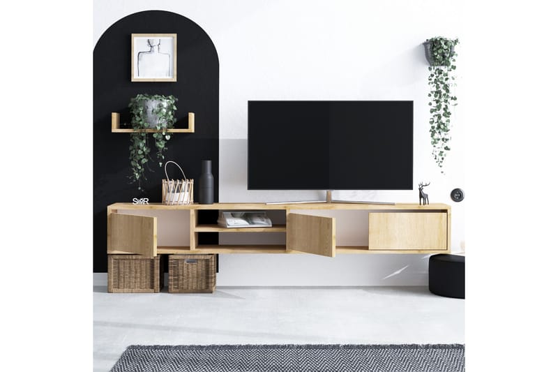 Desgrar Tv-möbelset 180x25 cm - Blå - TV-møbelsett