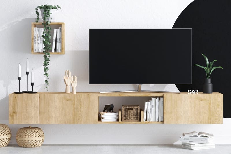Desgrar Tv-möbelset 180x25 cm - Blå - TV-møbelsett